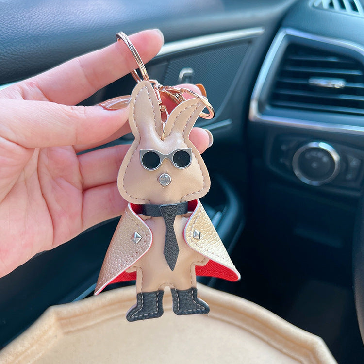 Wholesale Leather Cape Bunny Keychains